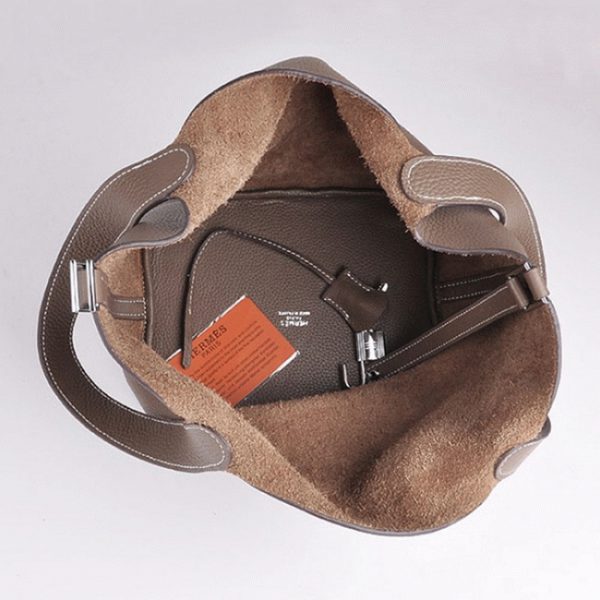 Top Réplique Hermès Picotin Lock Sac à Main étoupe – Image 5