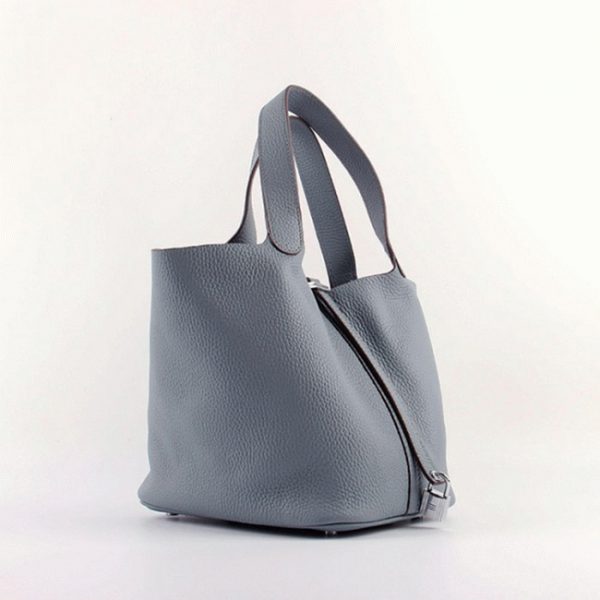 Contrefaçon Hermès Picotin Lock Sac à Main Bleu Lin – Image 8