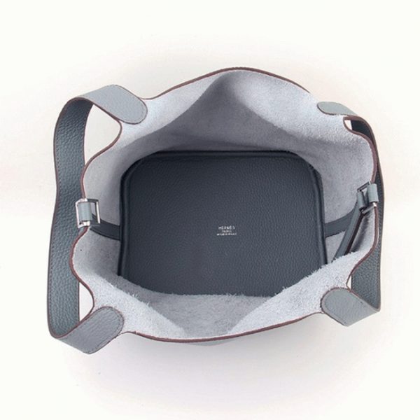 Contrefaçon Hermès Picotin Lock Sac à Main Bleu Lin – Image 7