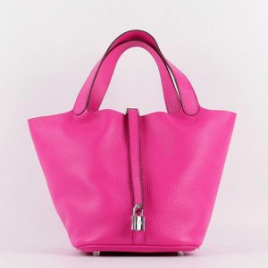 Fausse Hermès Picotin Lock Sac à Main Rouge Rose