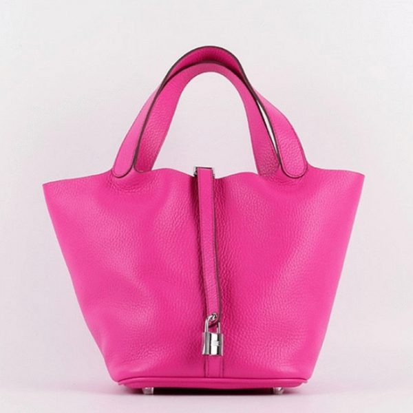 Fausse Hermès Picotin Lock Sac à Main Rouge Rose
