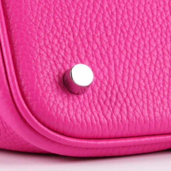 Fausse Hermès Picotin Lock Sac à Main Rouge Rose – Image 2