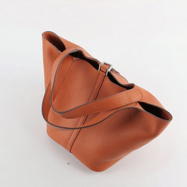 Contrefaçon Hermès Picotin Lock Sac à Main Orange – Image 8
