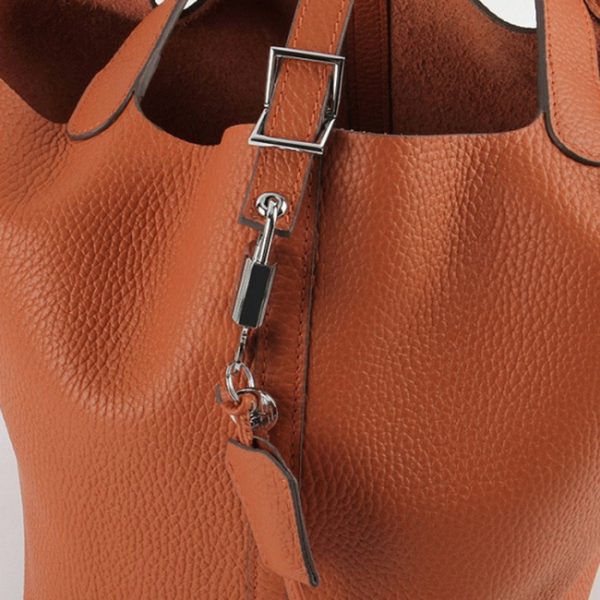 Contrefaçon Hermès Picotin Lock Sac à Main Orange – Image 7