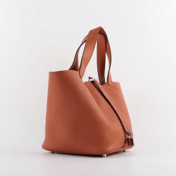 Contrefaçon Hermès Picotin Lock Sac à Main Orange – Image 5