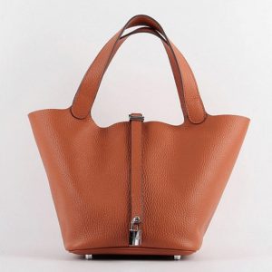 Contrefaçon Hermès Picotin Lock Sac à Main Orange