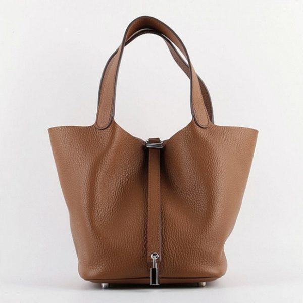 Faux Sac de Luxe Hermès Picotin Lock Sac à Main Marron