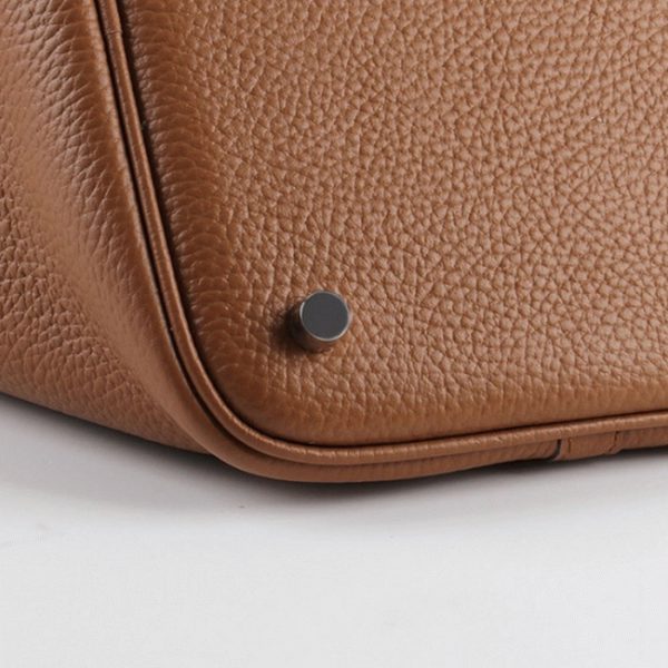 Faux Sac de Luxe Hermès Picotin Lock Sac à Main Marron – Image 2