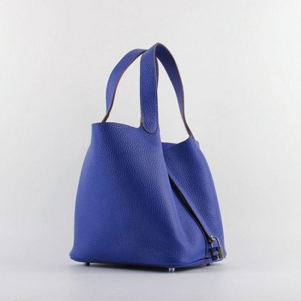 Imitation AAA Hermès Picotin Lock Sac à Main Bleu électrique – Image 5