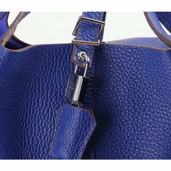 Imitation AAA Hermès Picotin Lock Sac à Main Bleu électrique – Image 3