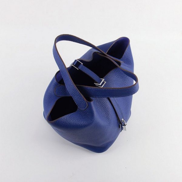 Imitation AAA Hermès Picotin Lock Sac à Main Bleu électrique – Image 2