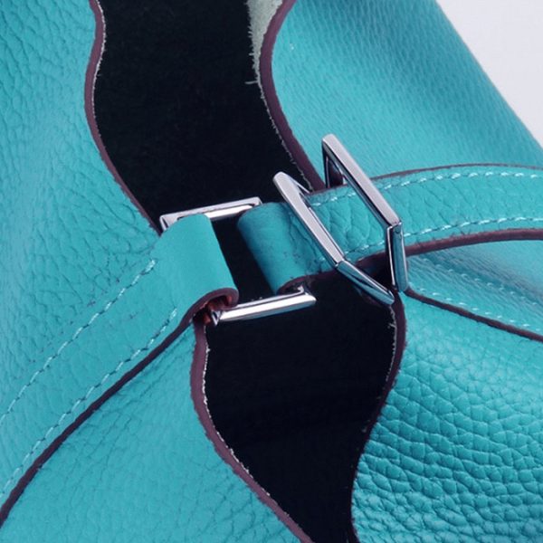 Réplique Hermès Picotin Lock Sac à Main Turquoise – Image 6