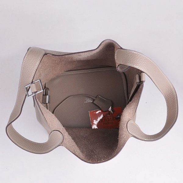 Contrefaçon Hermès Picotin Lock Sac à Main Gris – Image 5