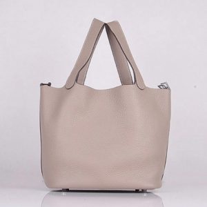 Contrefaçon Hermès Picotin Lock Sac à Main Gris