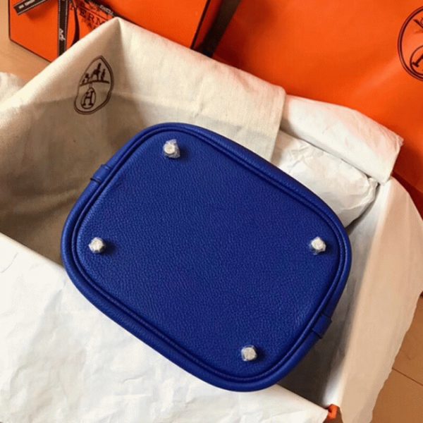 Contrefaçon Sac à Main Hermès Picotin Lock 22cm Bleu électrique – Image 5
