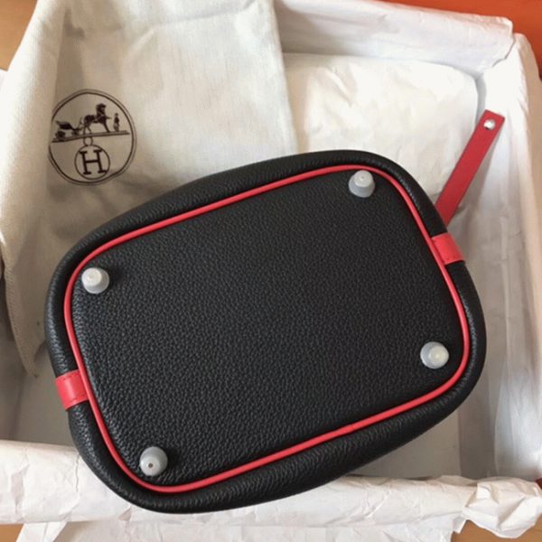Haute Réplique Sac à Main Hermès Picotin Lock 22cm Noir Bicolore – Image 4