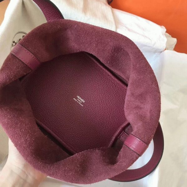 Fausse Sac à Main Hermès Picotin Lock 22cm Rubis – Image 7