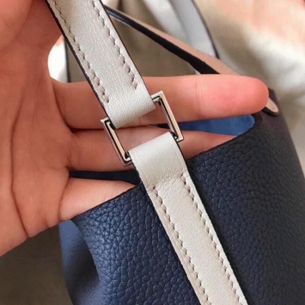 Réplique Sac à Main Hermès Picotin Lock 18cm Saphir Bicolore – Image 2