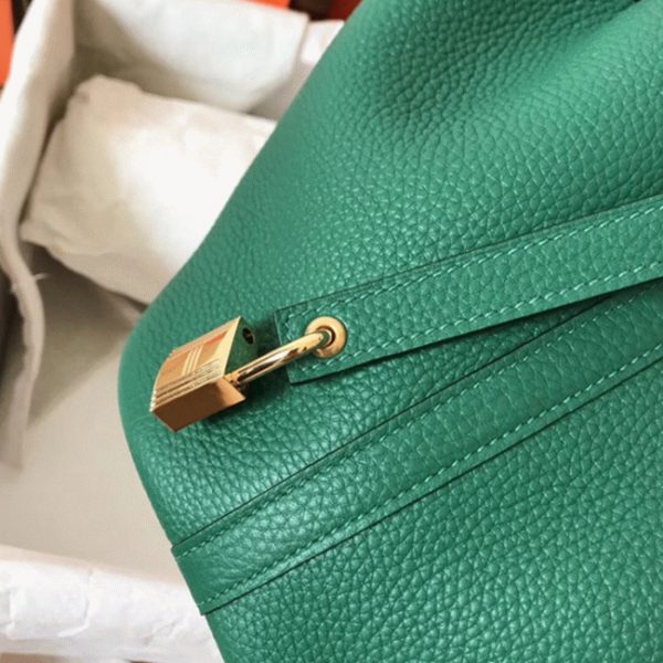 Réplique Designer Sac à Main Hermès Picotin Lock 22cm Vert Vertigo – Image 5
