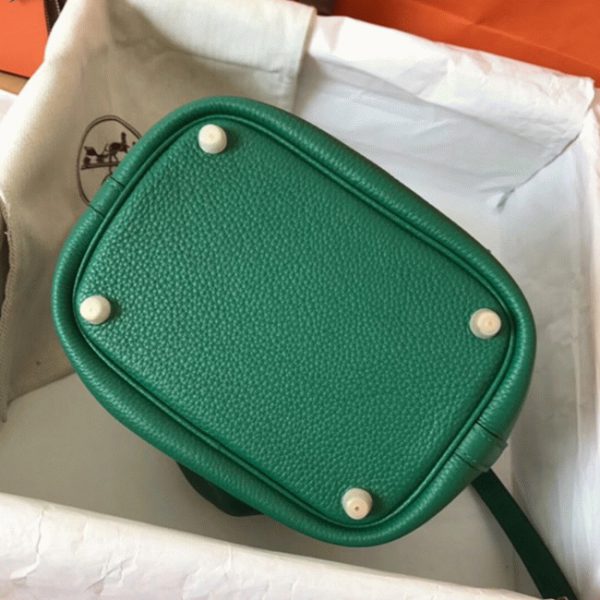 Réplique Designer Sac à Main Hermès Picotin Lock 22cm Vert Vertigo – Image 3