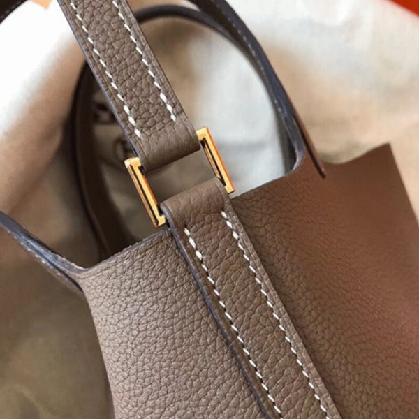 Meilleure Réplique Sac à Main Hermès Picotin Lock 18cm Taupe – Image 3