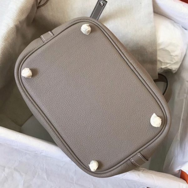 Faux Designer Sac à Main Hermès Picotin Lock 22cm Tourterelle – Image 6