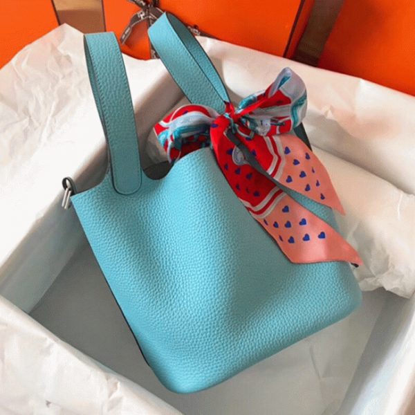 Copie de Luxe Sac à Main Hermès Picotin Lock 22cm Lagon – Image 4