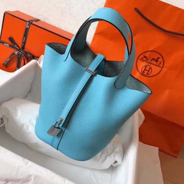 Copie de Luxe Sac à Main Hermès Picotin Lock 22cm Lagon – Image 2