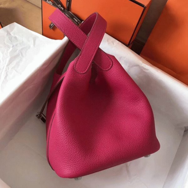 Contrefaçon Sac à Main Hermès Picotin Lock 22cm Pêche – Image 6