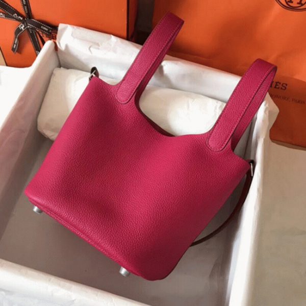Contrefaçon Sac à Main Hermès Picotin Lock 22cm Pêche – Image 5