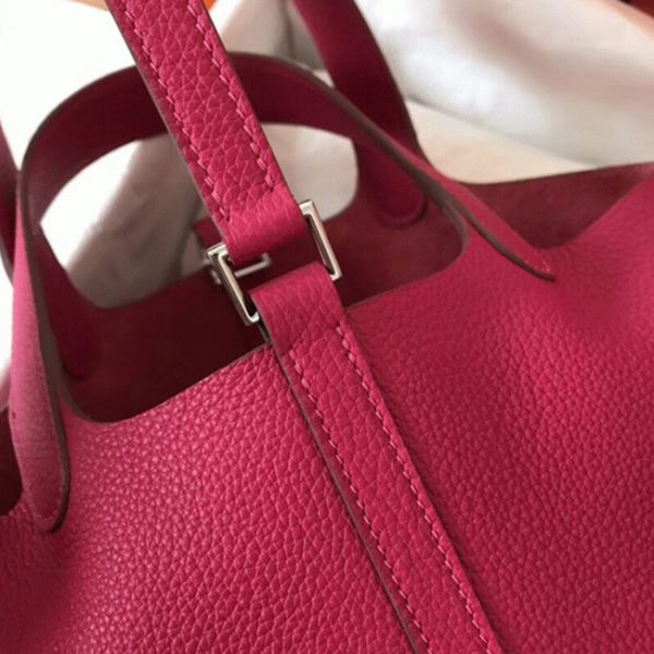 Contrefaçon Sac à Main Hermès Picotin Lock 22cm Pêche – Image 4