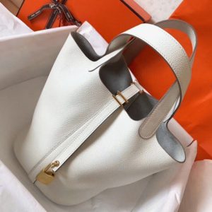 Réplique de Luxe Hermès Picotin Lock 18cm Blanche