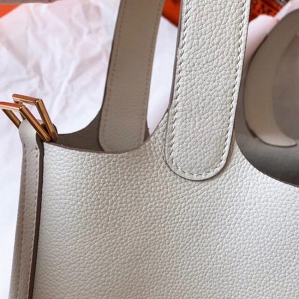 Réplique de Luxe Hermès Picotin Lock 18cm Blanche – Image 7