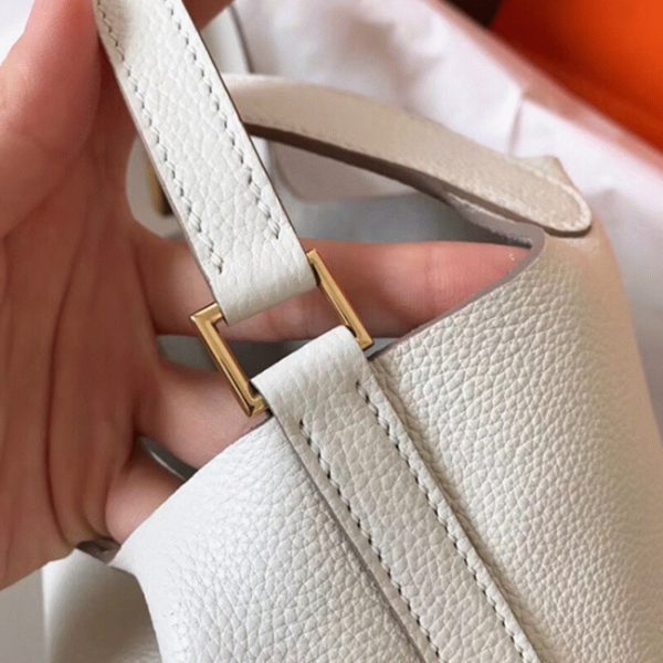 Réplique de Luxe Hermès Picotin Lock 18cm Blanche – Image 2