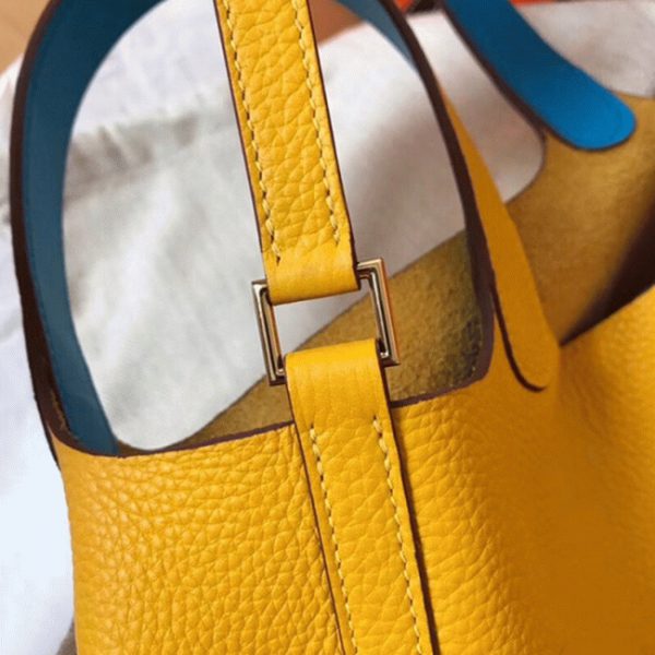 Copie de Luxe Hermès Picotin Lock 18cm Jaune Bicolore – Image 5