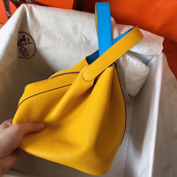 Copie de Luxe Hermès Picotin Lock 18cm Jaune Bicolore – Image 4