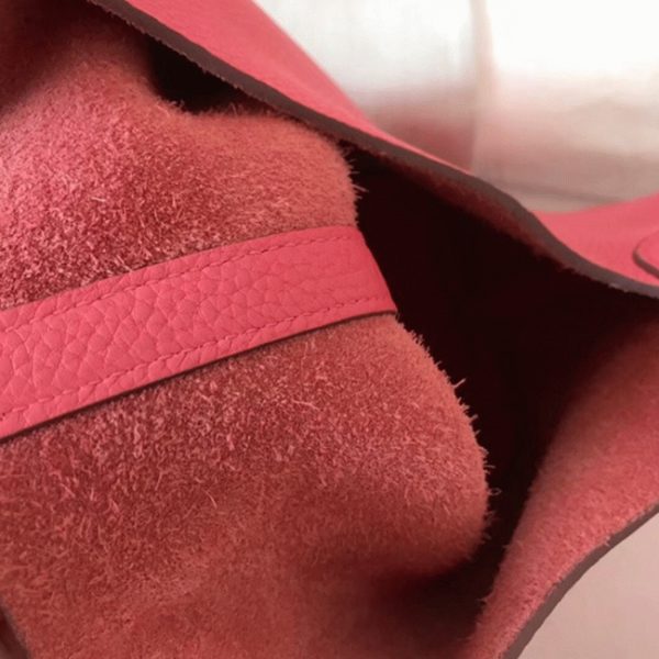 Réplique Bon Marché Sac à Main Hermès Picotin Lock 22cm Rose Lipstick – Image 3