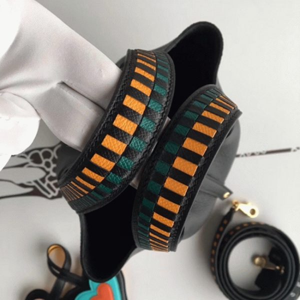 Fausse 1:1 Sac à Main Hermès Picotin Lock 22cm avec Poignées Tressées Noir – Image 8
