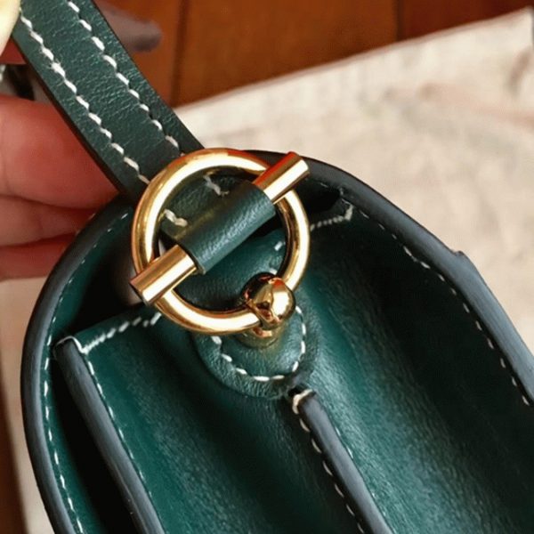 Meilleure Contrefa?on Sac à Main Mini Sac Roulis Hermès Vert – Image 3