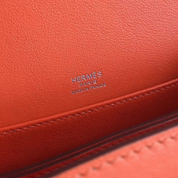 Fausse Sac à Main Mini Sac Roulis Hermès Orange – Image 3