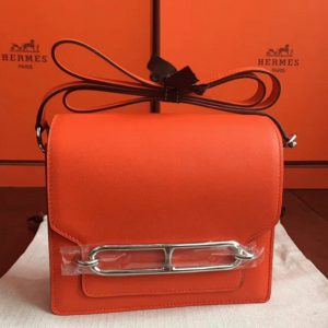 Fausse Sac à Main Mini Sac Roulis Hermès Orange