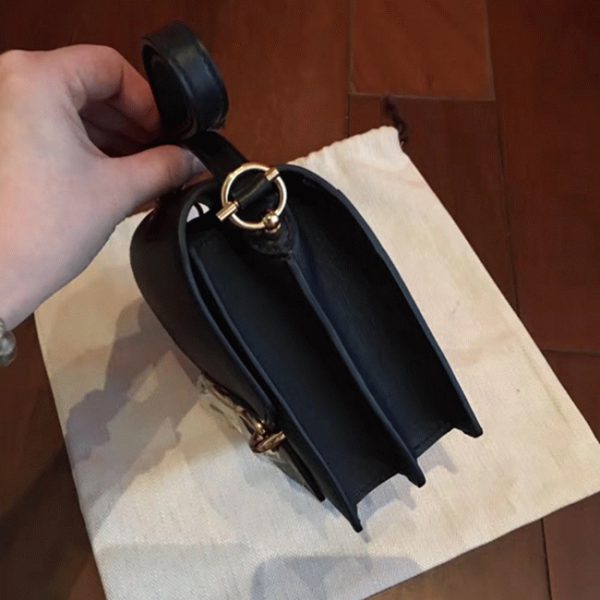 Contrefaçon Sac à Main Mini Sac Roulis Hermès Noir – Image 7