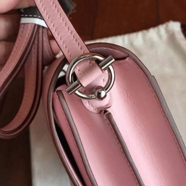 Réplique Sac à Main Mini Sac Roulis Hermès Rose Dragée – Image 7