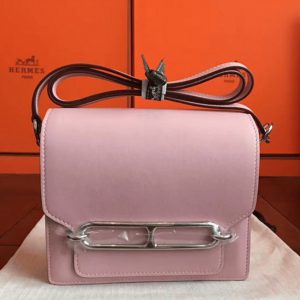 Réplique Sac à Main Mini Sac Roulis Hermès Rose Dragée