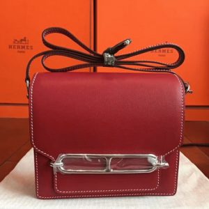 Réplique Designer Sac à Main Mini Sac Roulis Hermès Rouge