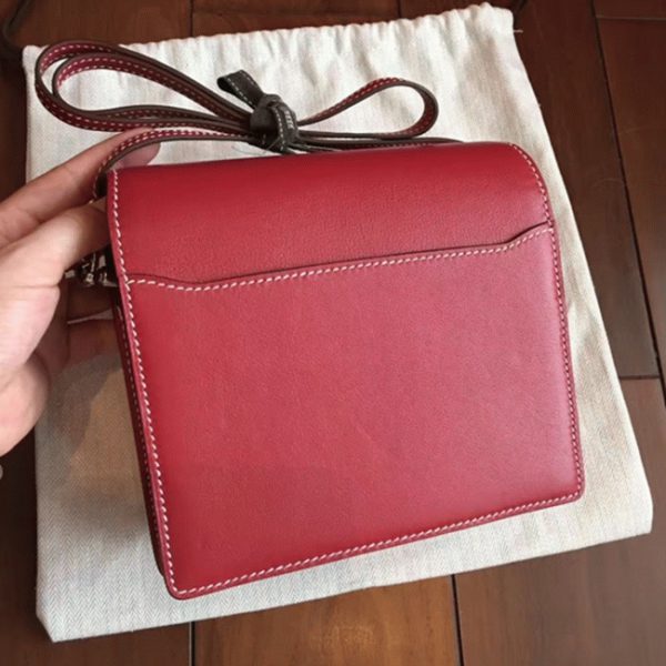 Réplique Designer Sac à Main Mini Sac Roulis Hermès Rouge – Image 5