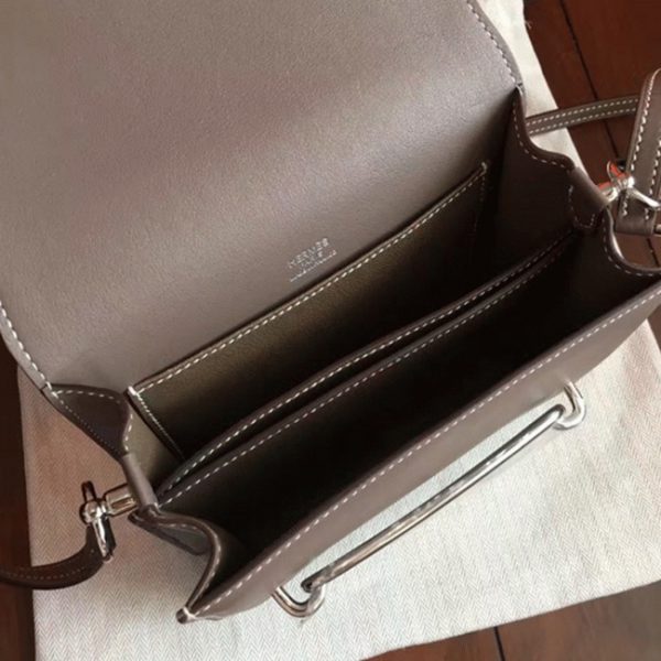 Contrefaçon Sac à Main Mini Sac Roulis Hermès étoupe – Image 6