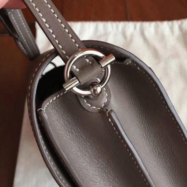 Contrefaçon Sac à Main Mini Sac Roulis Hermès étoupe – Image 5