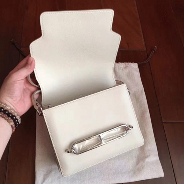 Réplique Bon Marché Sac à Main Mini Sac Roulis Hermès Ivoire – Image 8
