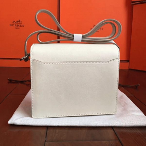 Réplique Bon Marché Sac à Main Mini Sac Roulis Hermès Ivoire – Image 7
